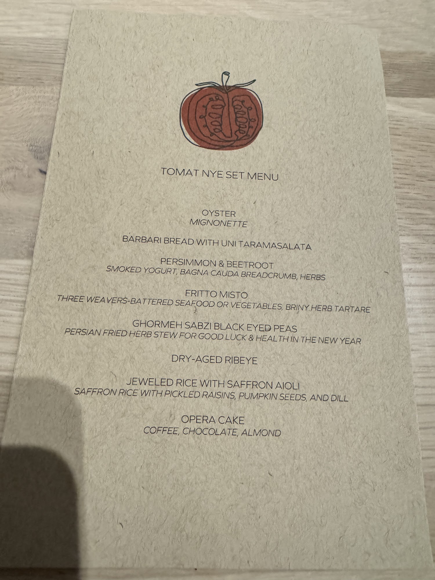 Tomat Menu