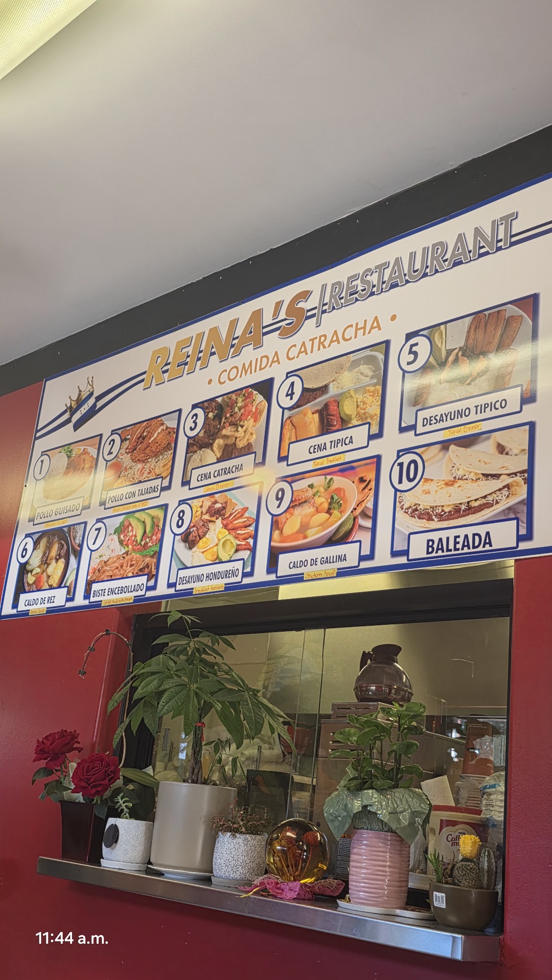 Reina's Restaurant /comida Catracha Menu