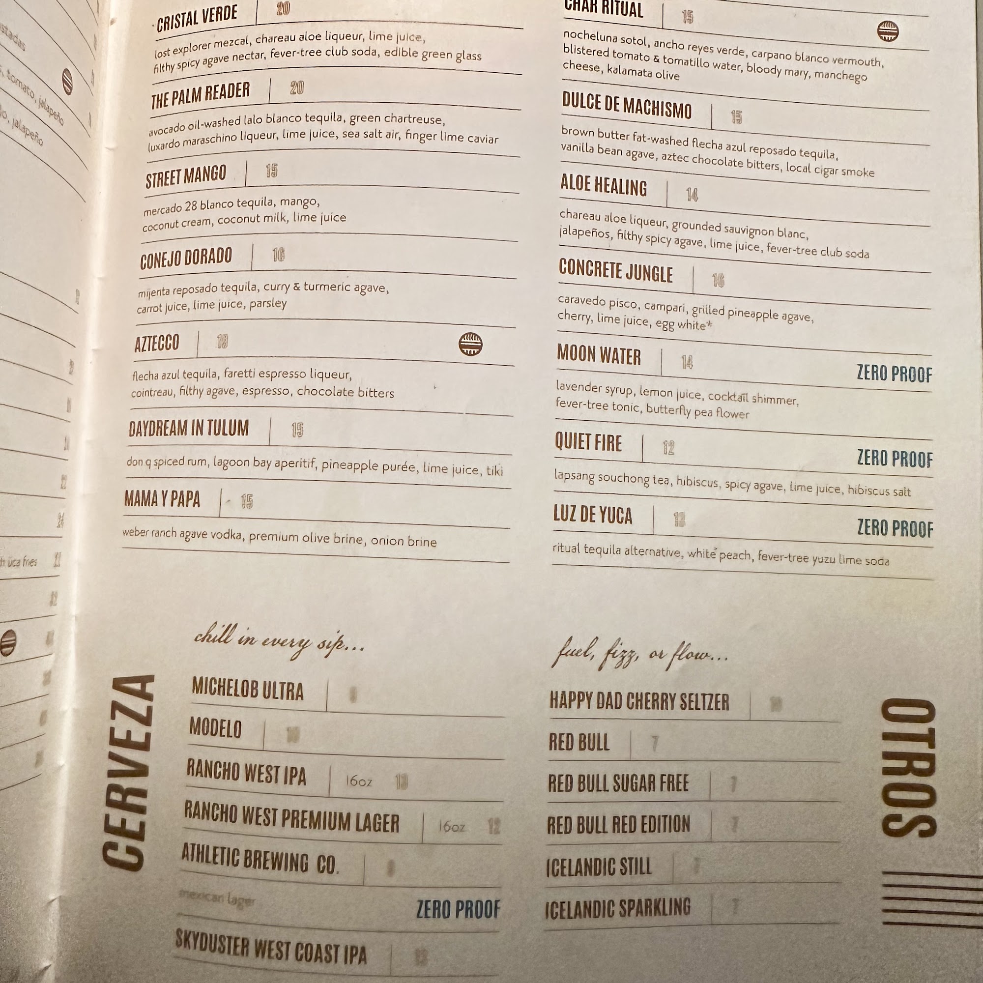 ÜCA Menu