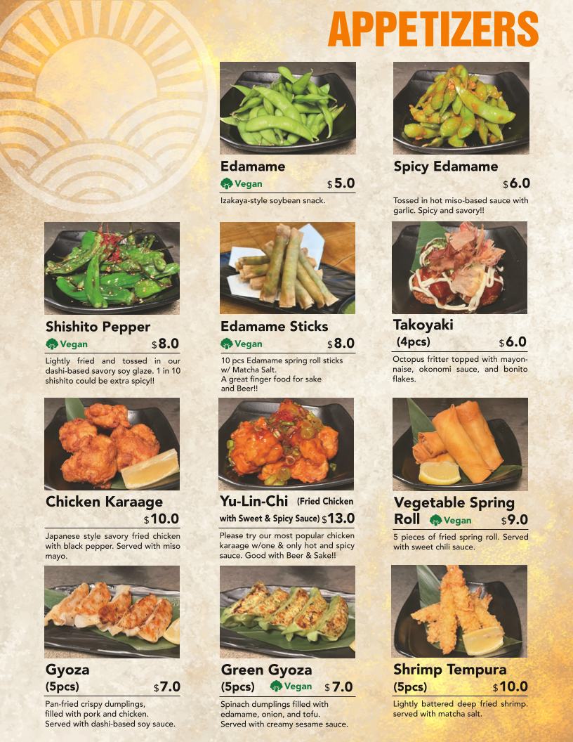 HINODEYA Ramen & Bar Palms Menu