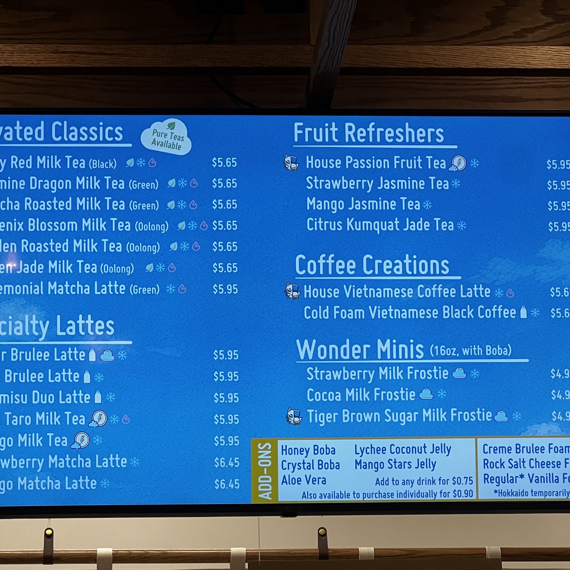 Wonder Cha Tea Place Menu