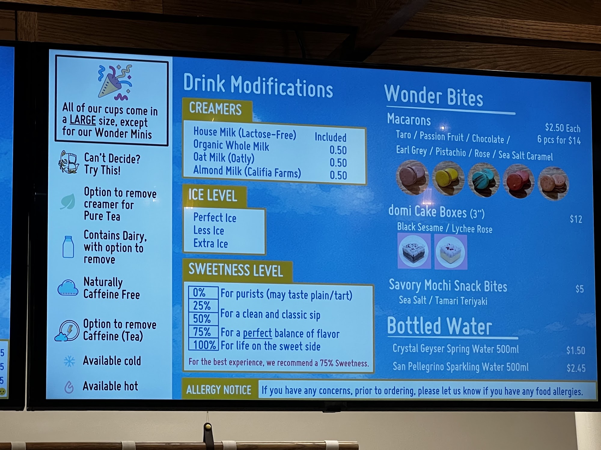 Wonder Cha Tea Place Menu