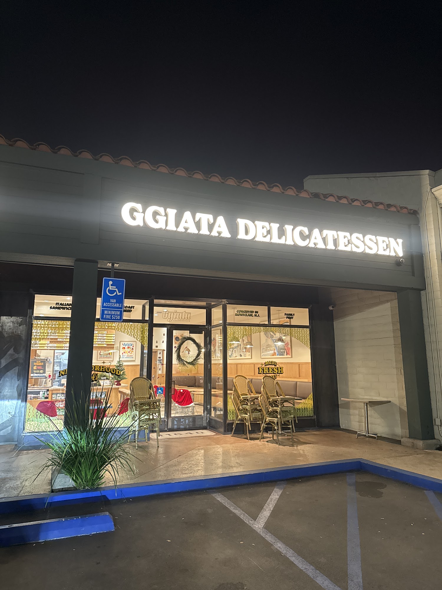 Ggiata Delicatessen Menu