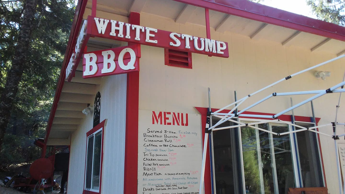 White Stump BBQ Menu