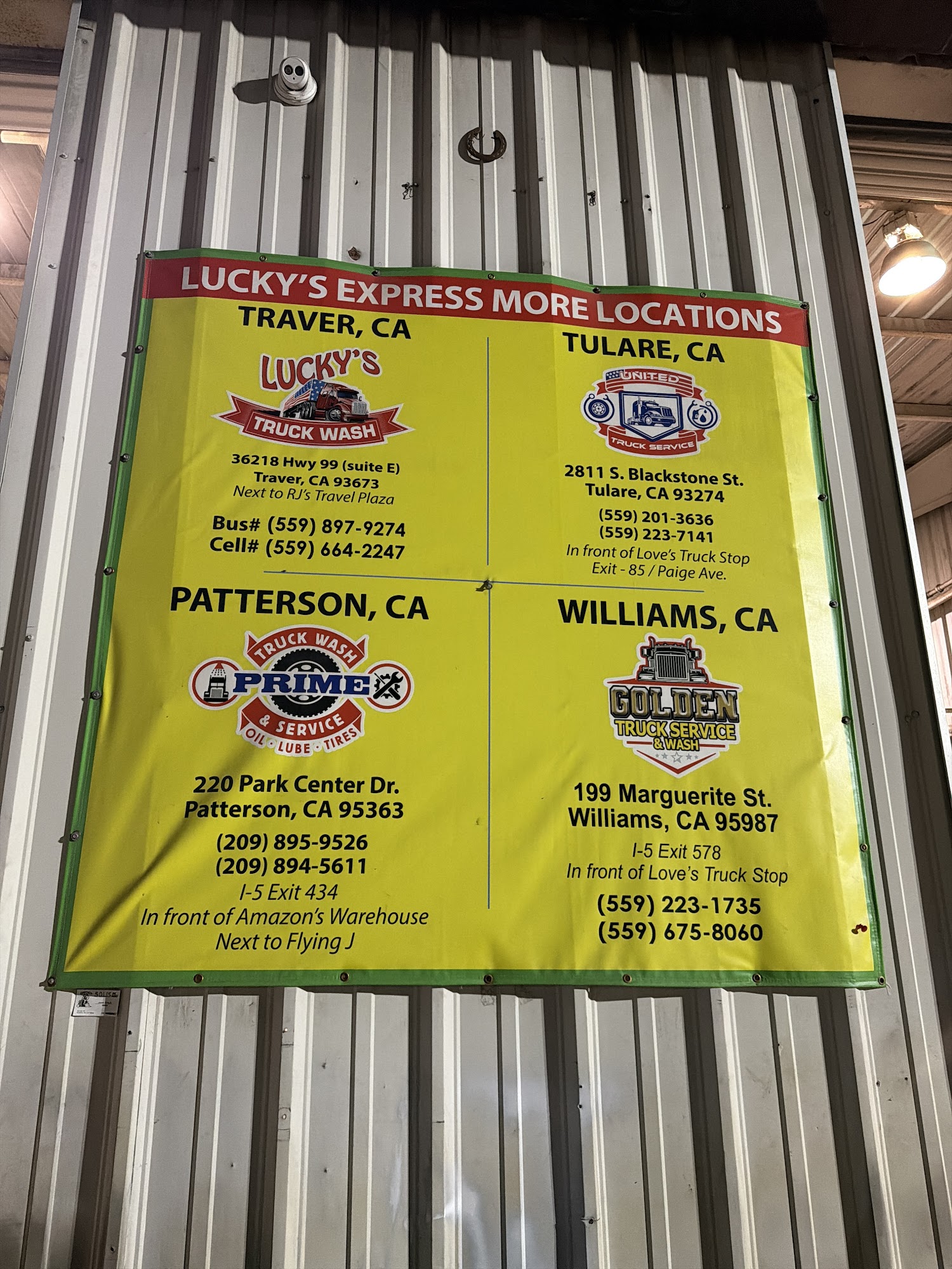 Lucky's Express Menu