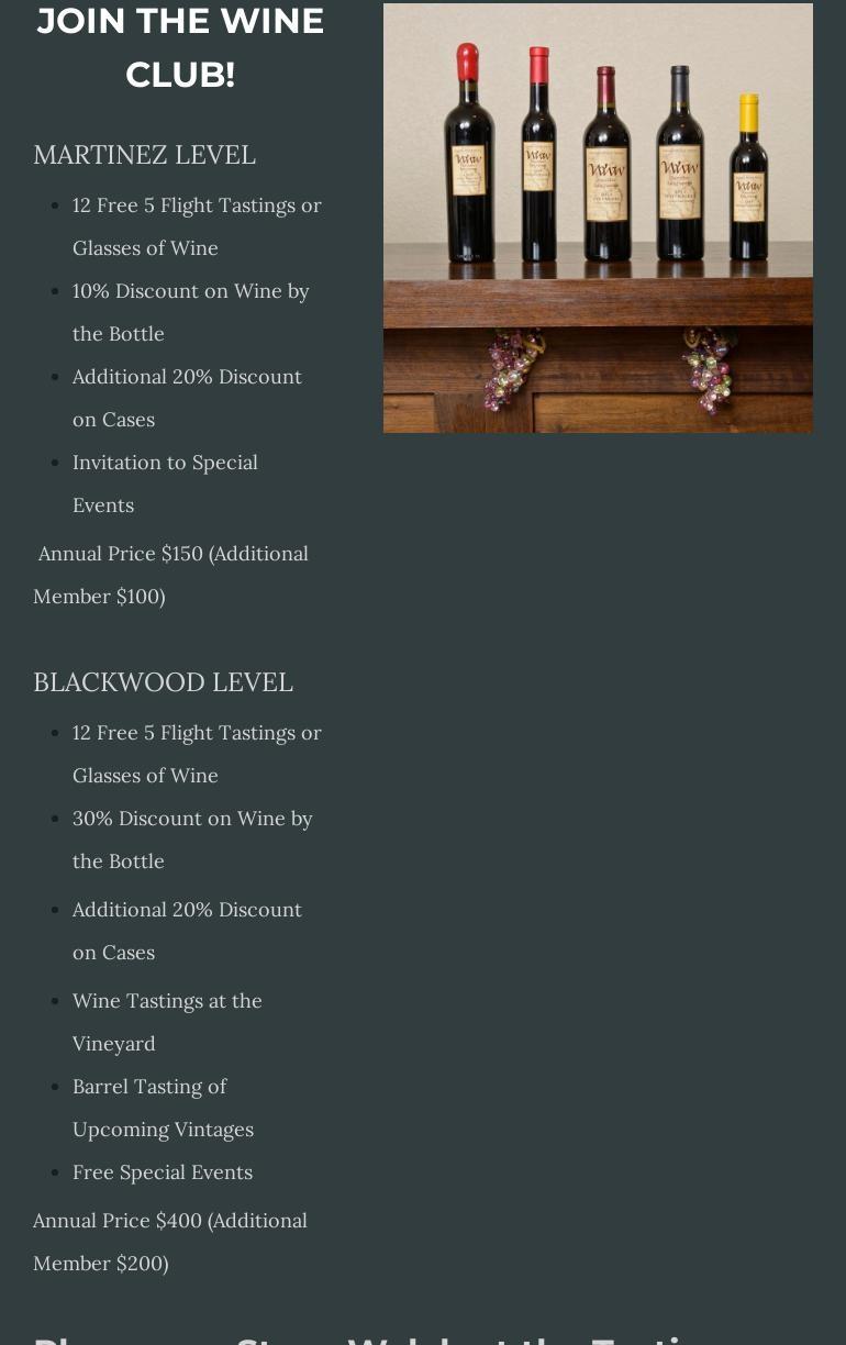 William Welch Wines Menu