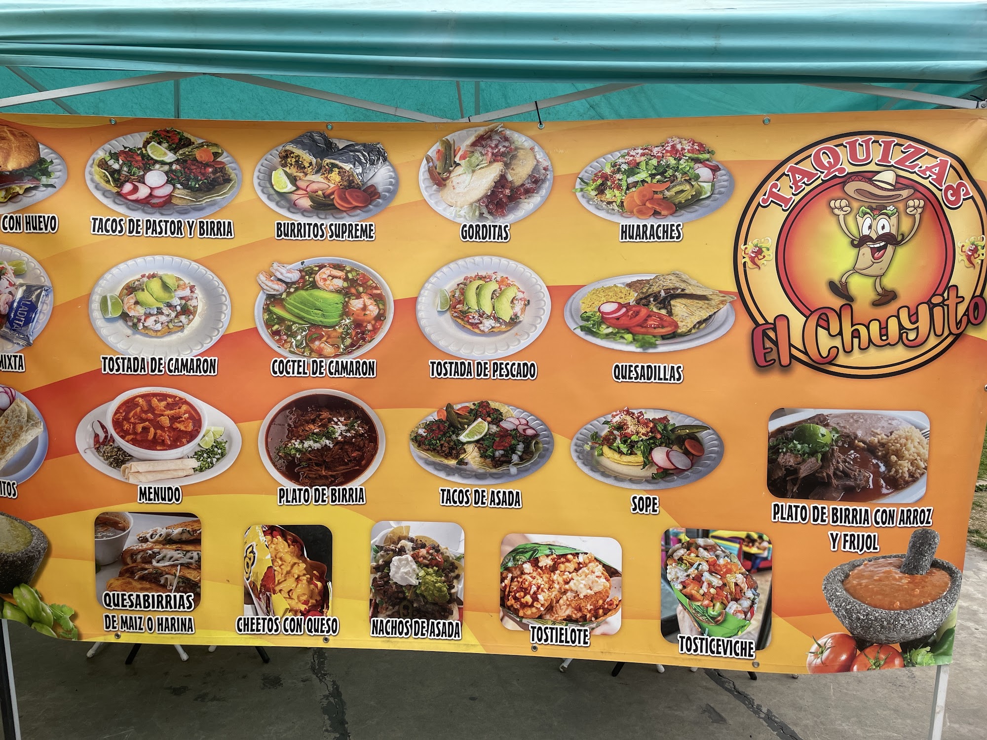 TAQUIZAS EL CHUYITO Menu