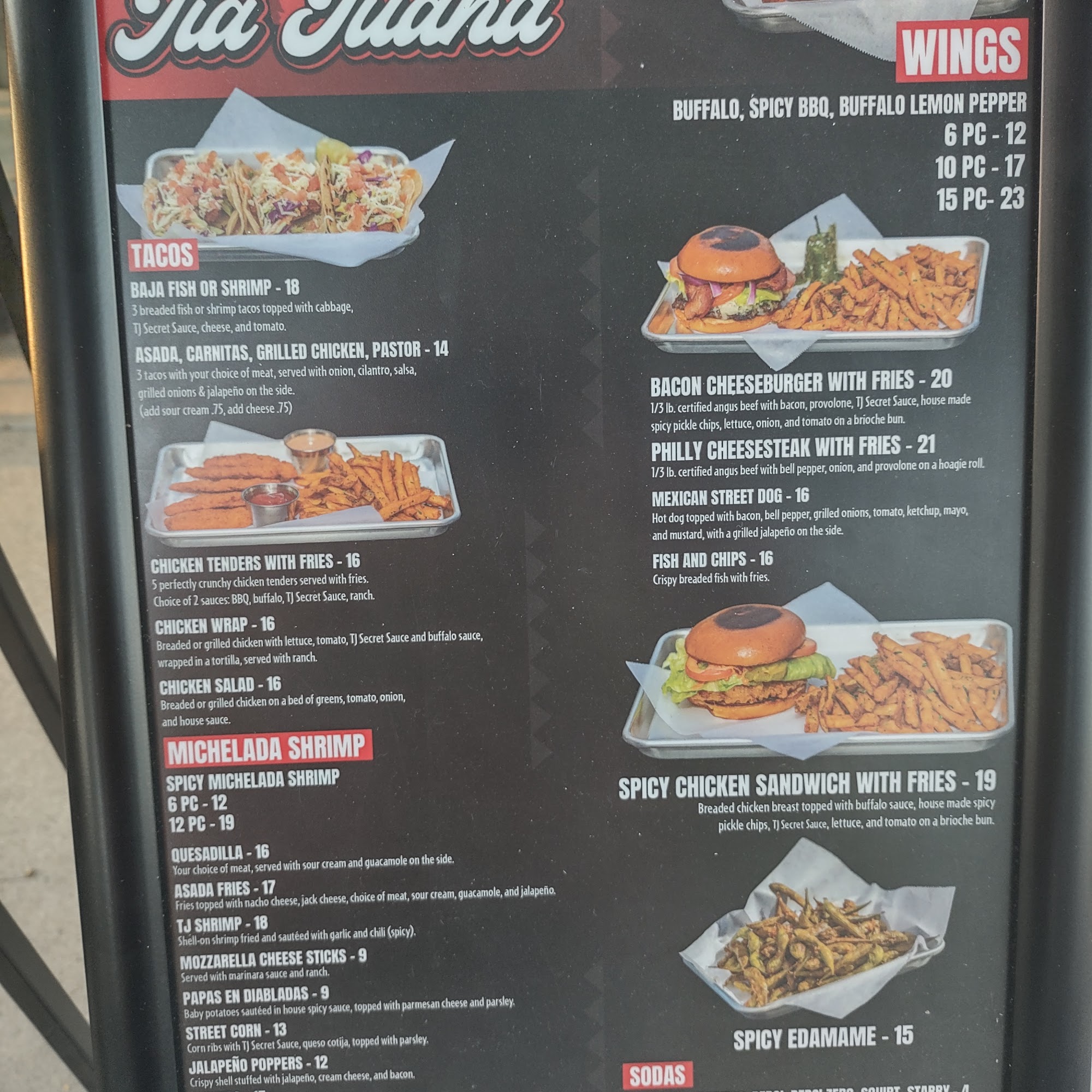 La Tia Juana Menu