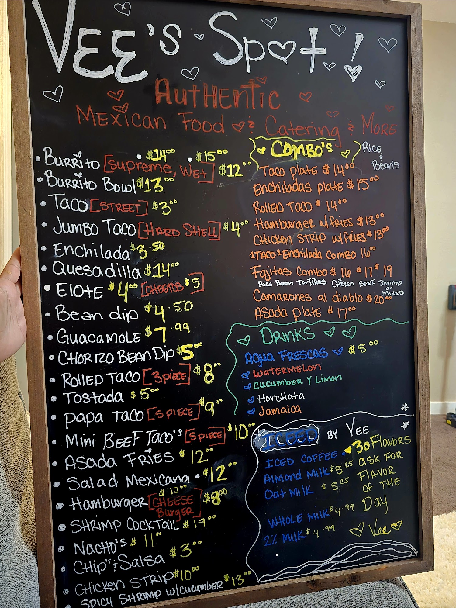 Vee's Spot Menu