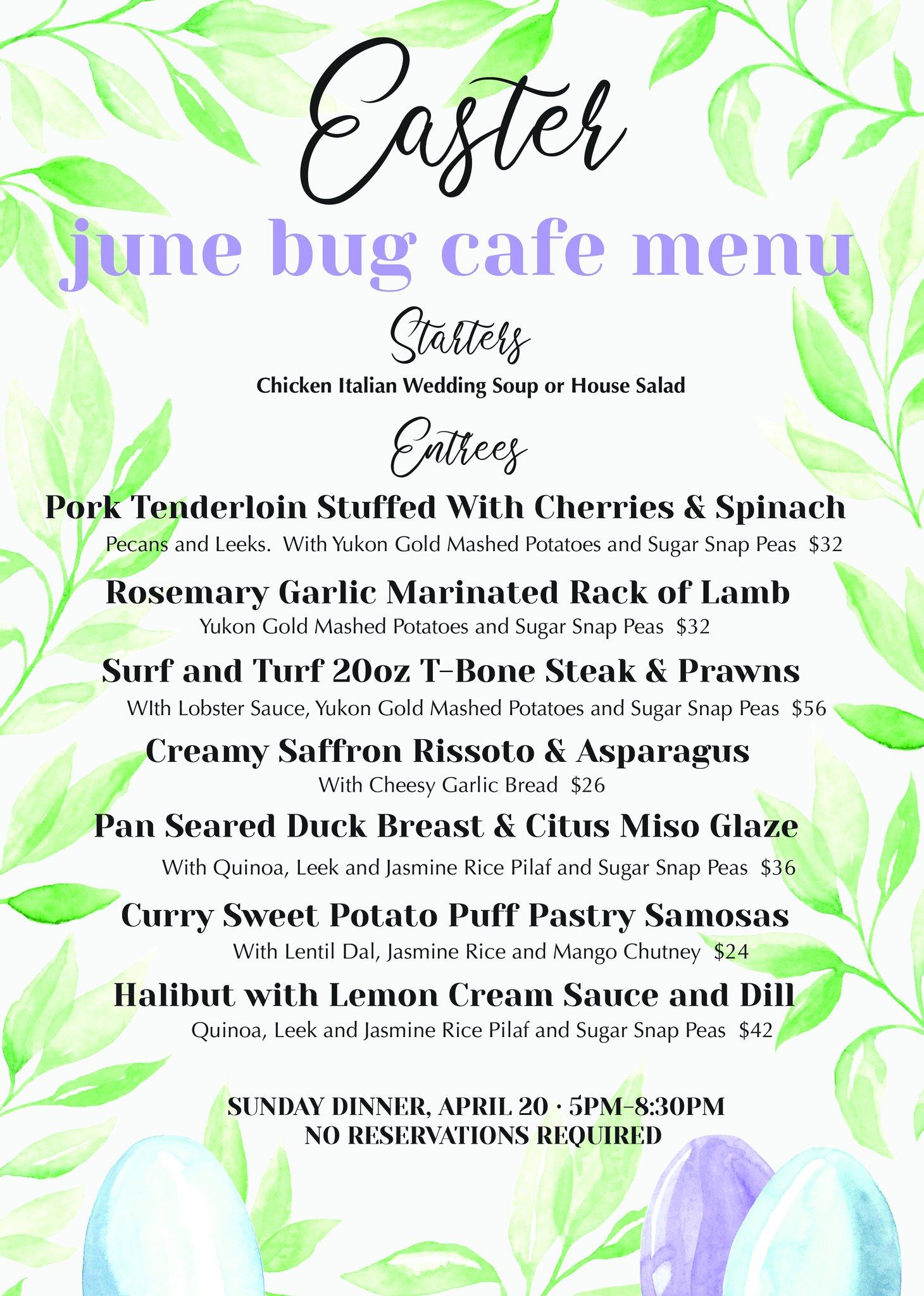 Yose bugs Menu