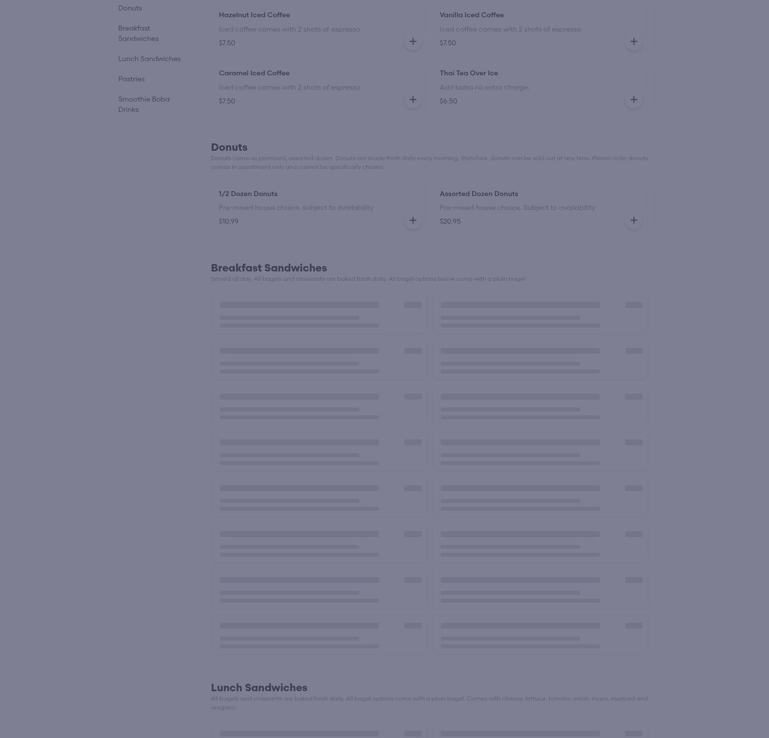 Good Day Donuts Menu