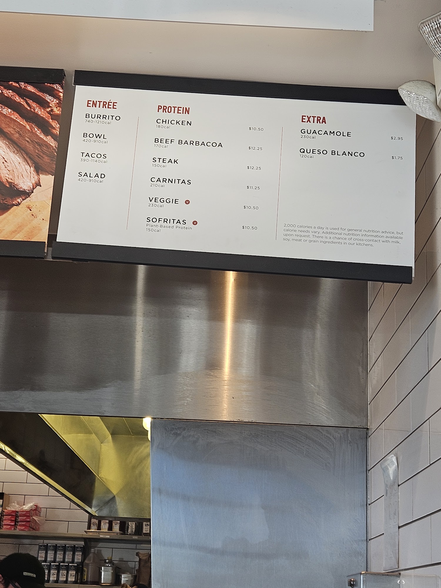 Chipotle Mexican Grill Menu