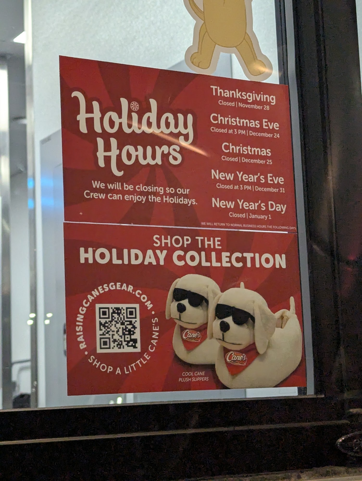 Raising Cane's Chicken Fingers Menu