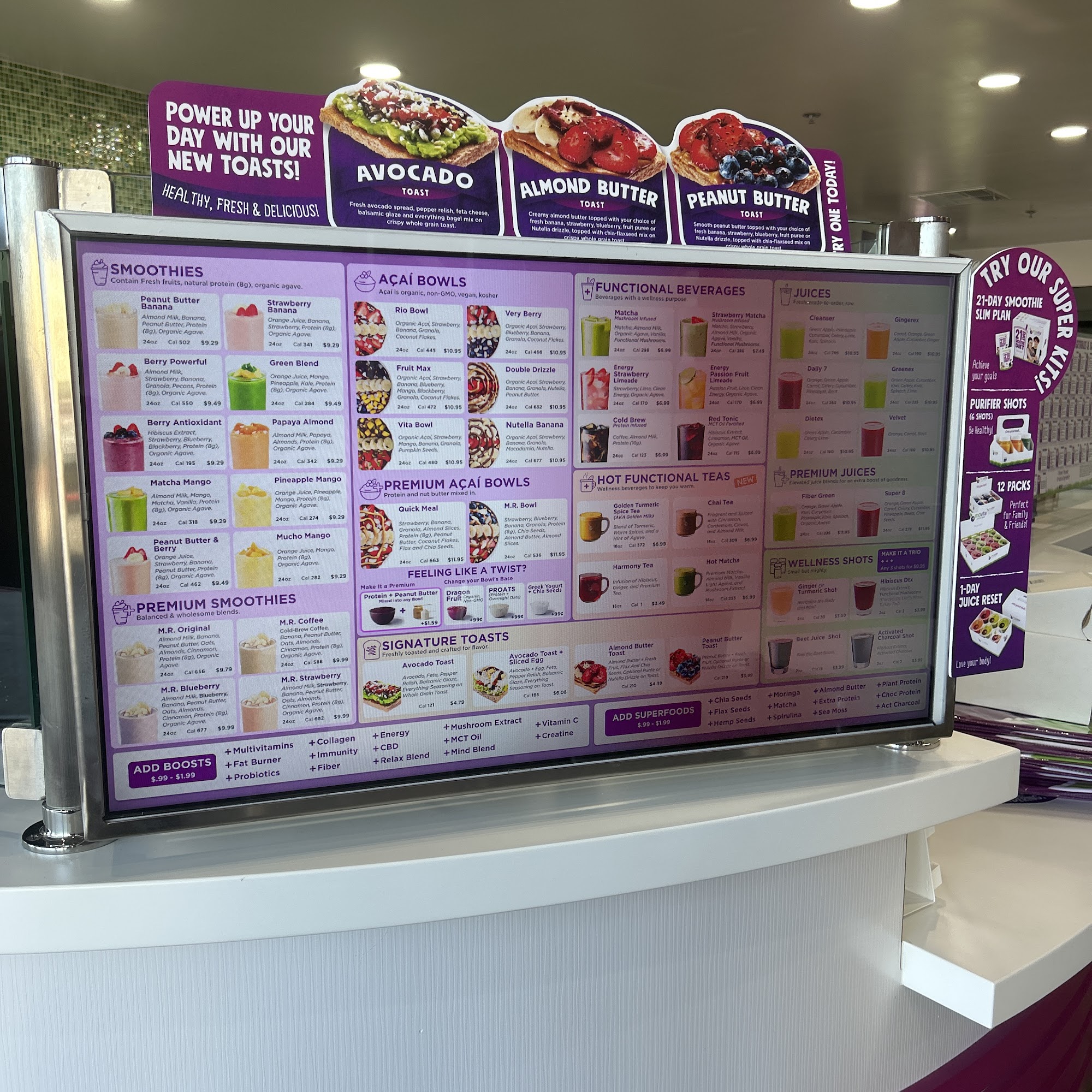 Movita Juice Bar Menu