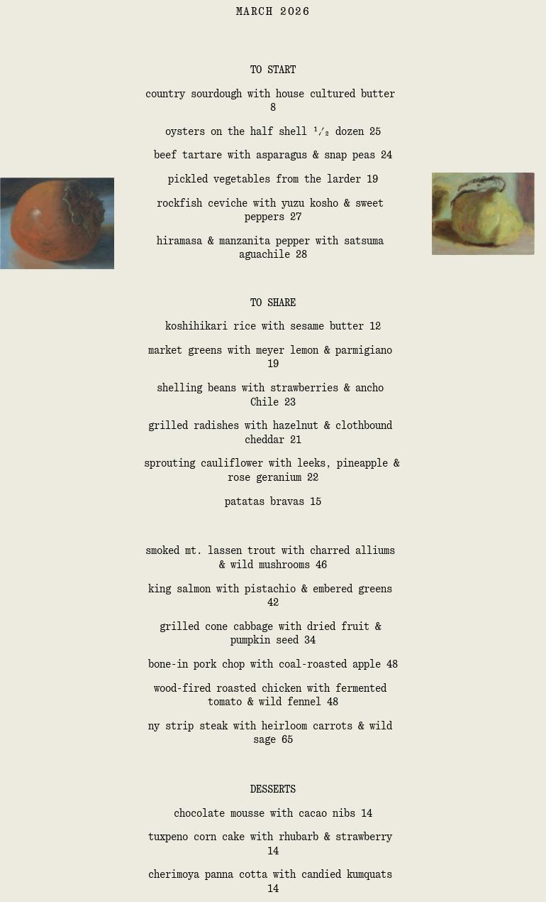 Little Mountain Menu