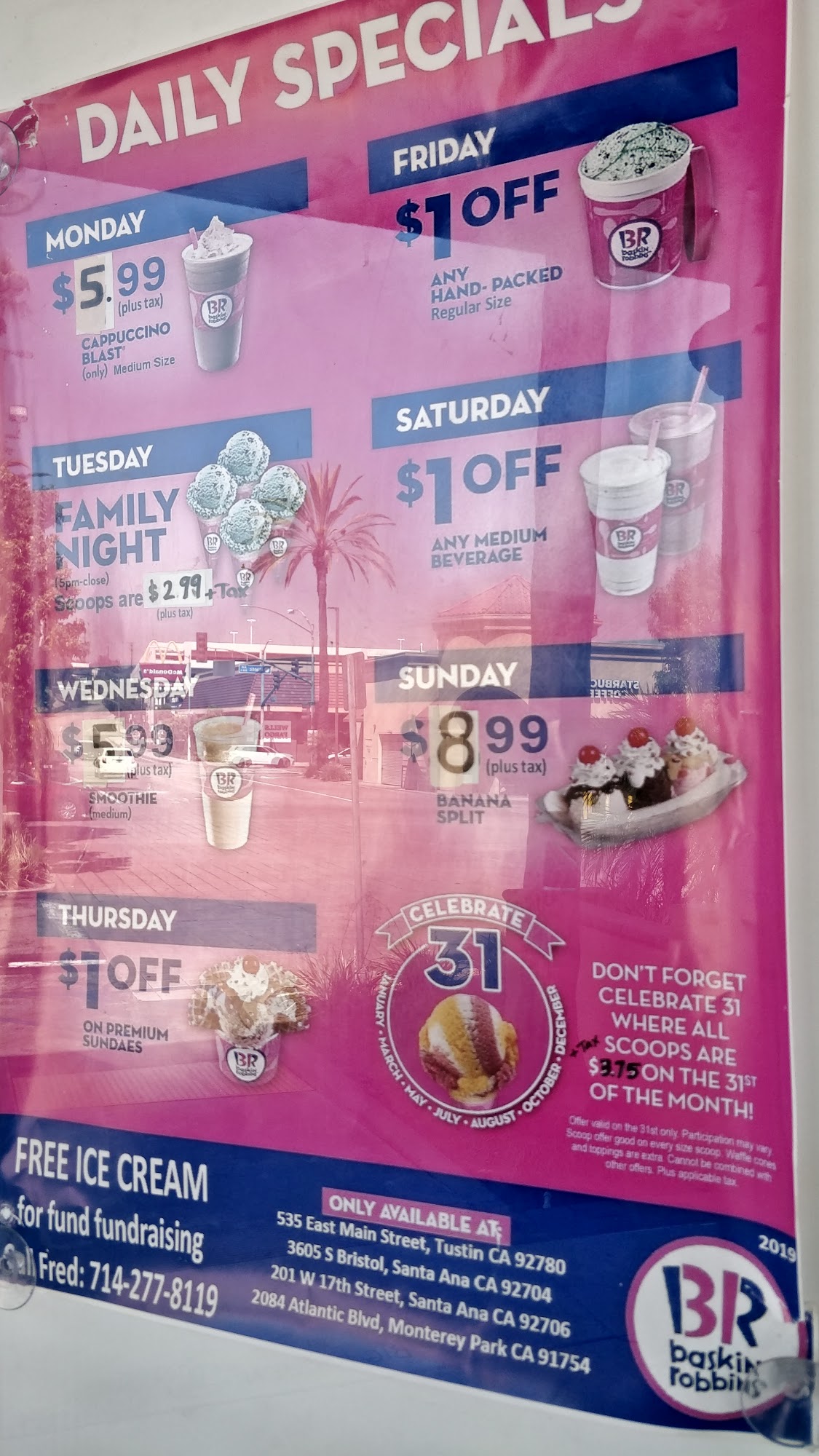 Baskin-Robbins Menu