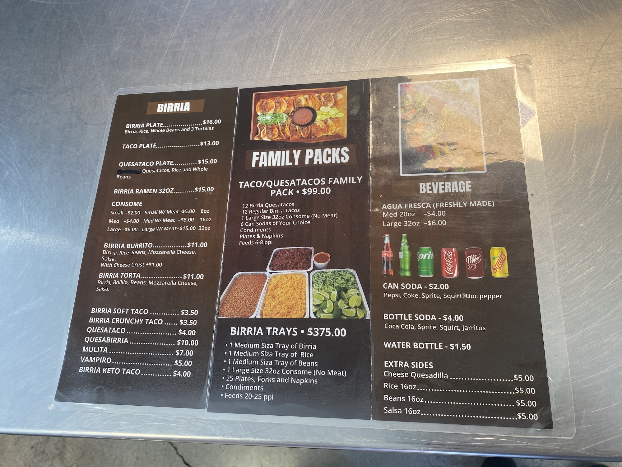 La Birria House Menu