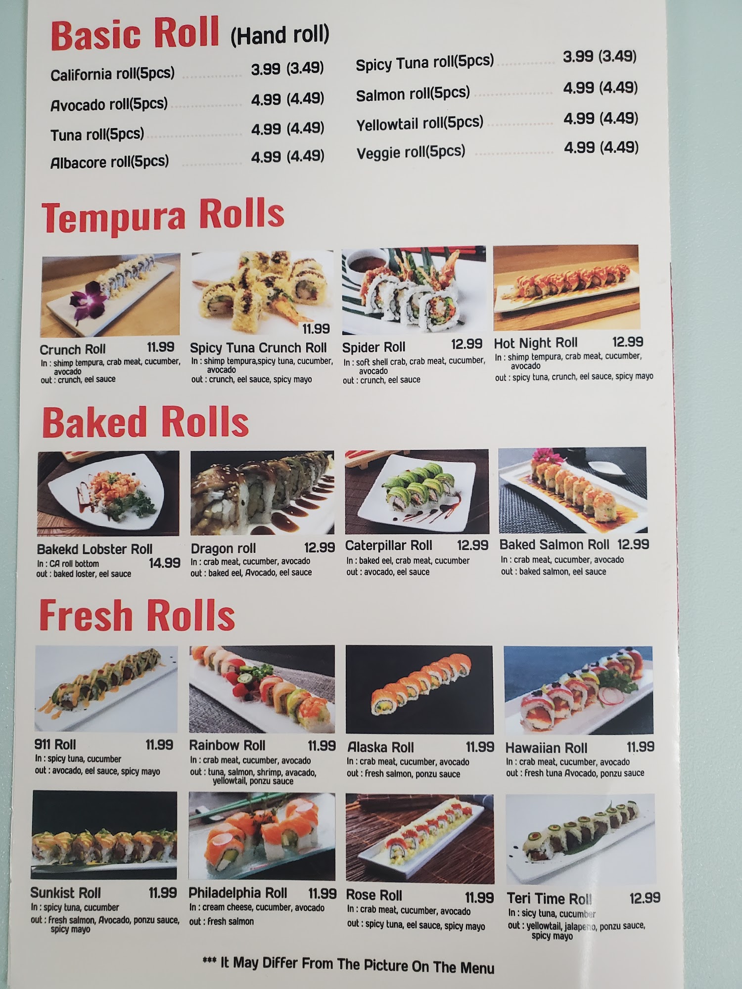 TERI TIME Menu