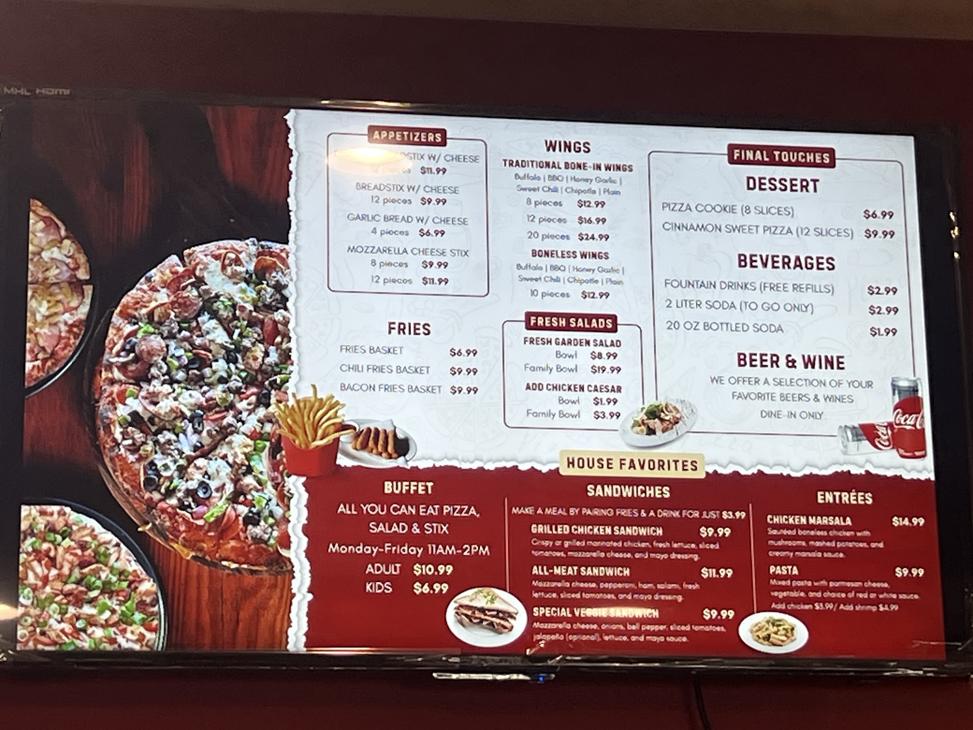 Dough Bowl Pizza Menu