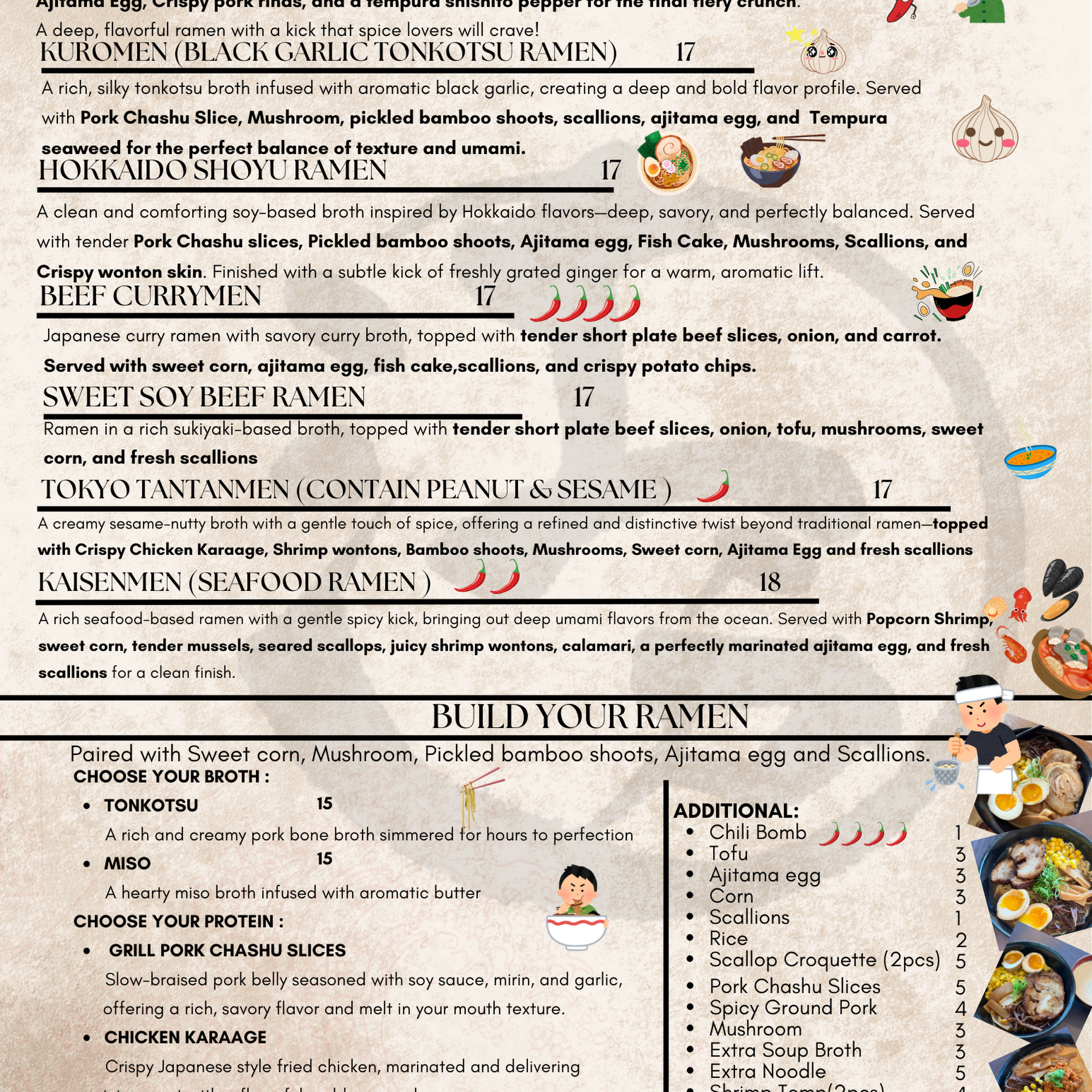 Edo Sushi and Ramen Menu