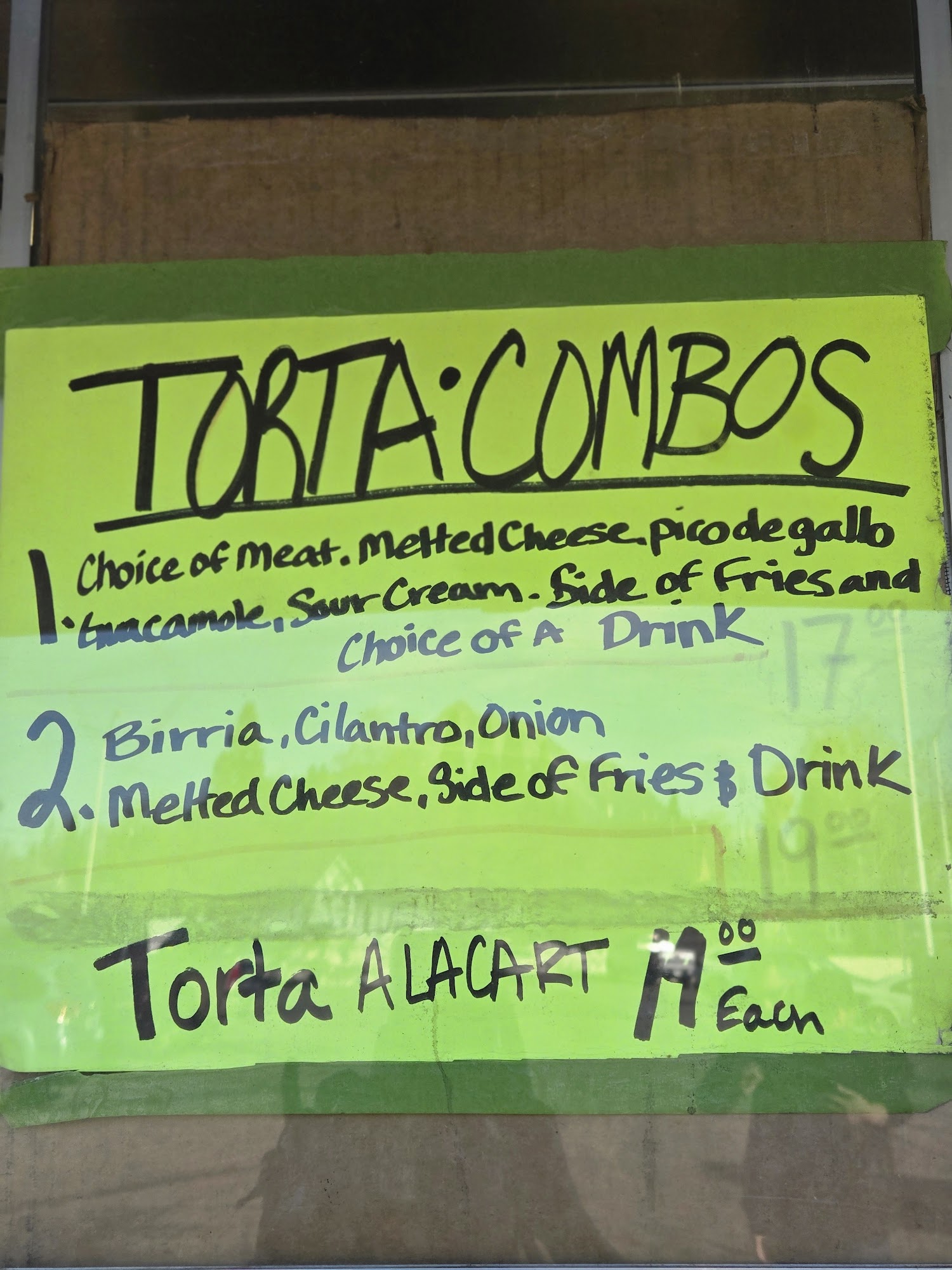 Josefina’s Taqueria (Taco Truck) Menu