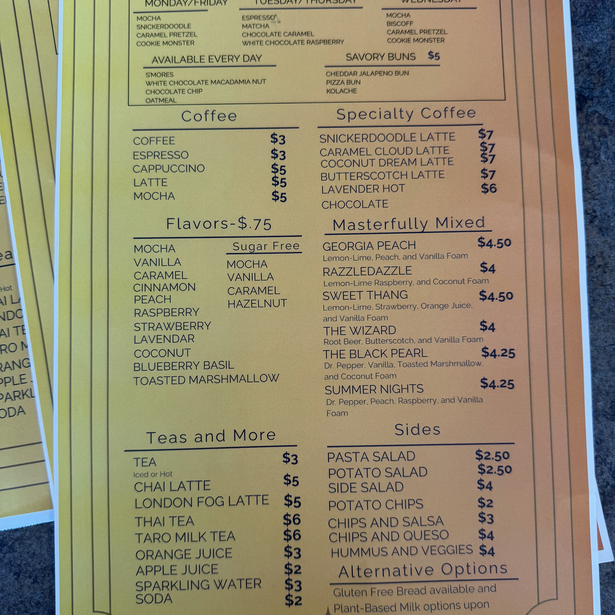 Proper Bakery + Cafe Menu
