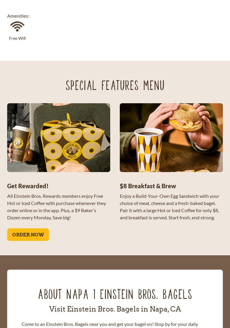 Einstein Bros. Bagels Menu