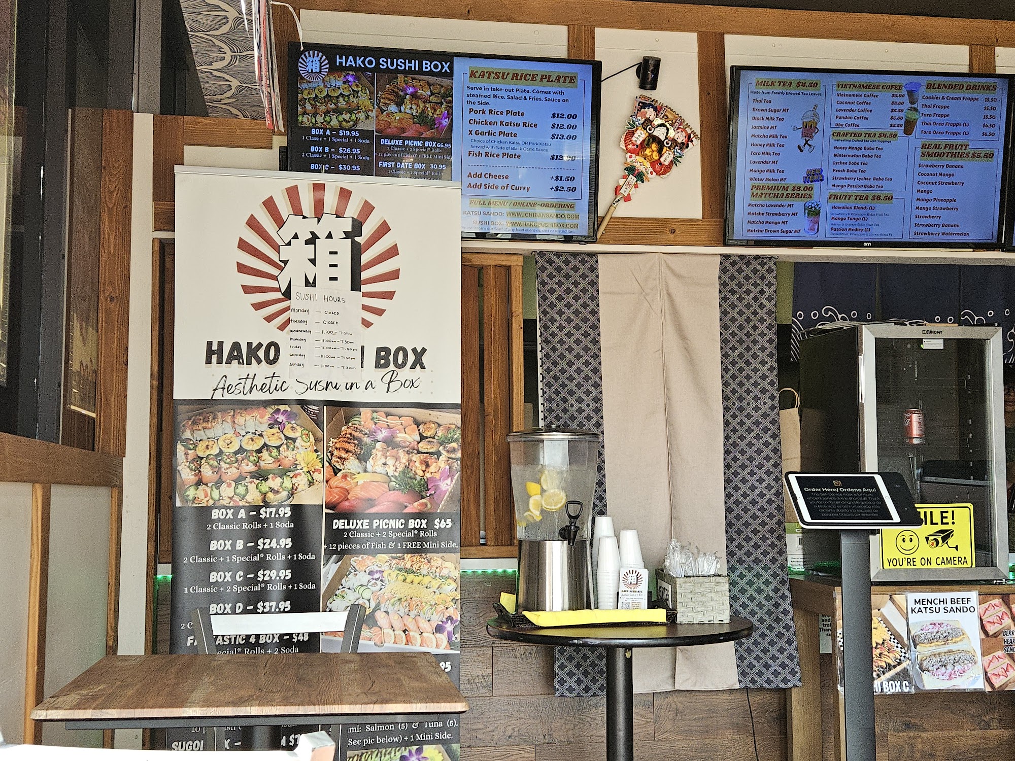 Hako Sushi Box Menu