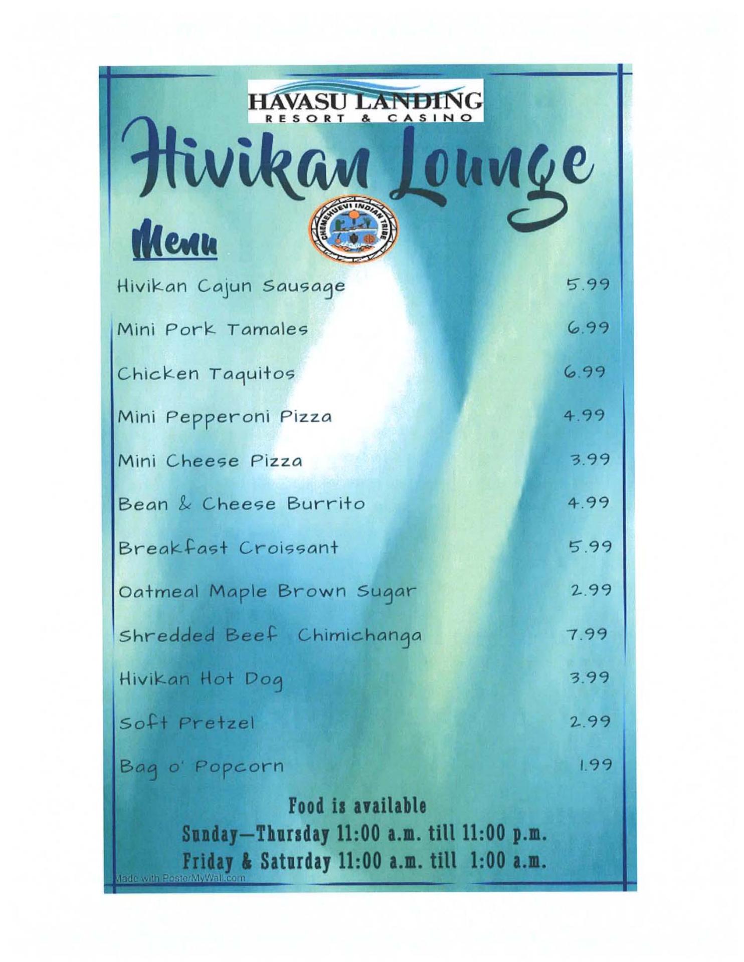 TüKŭKAN Restaurant Menu