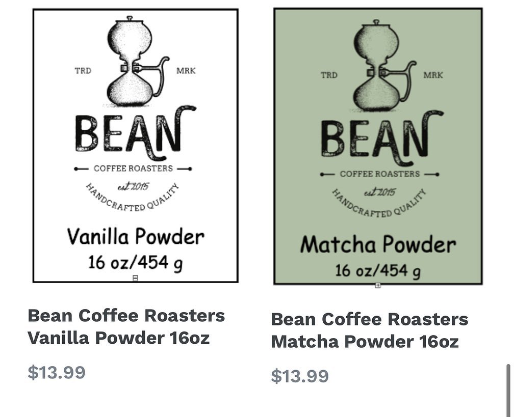 Bean Coffee Roasters Menu