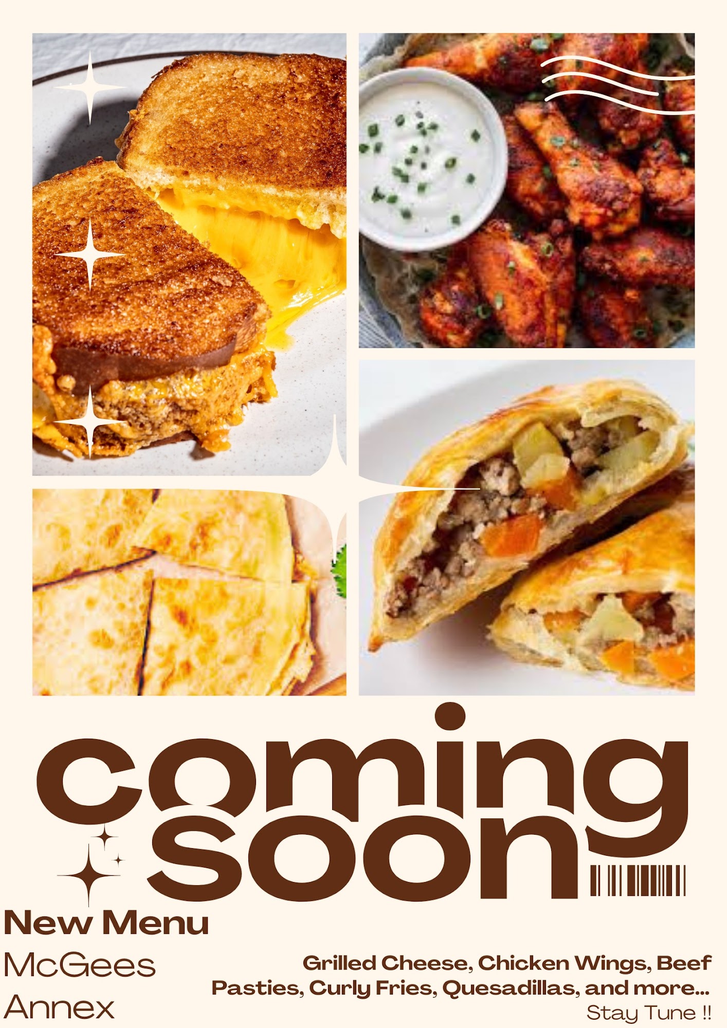 Mc Gees Annex Menu