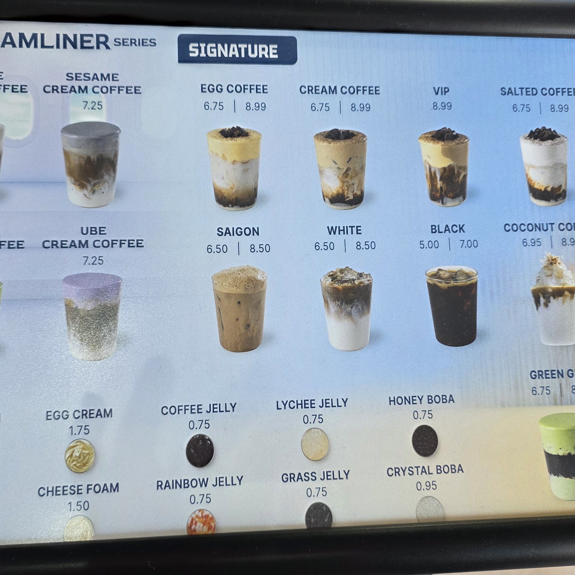 Tram Cream Coffee 5 Menu