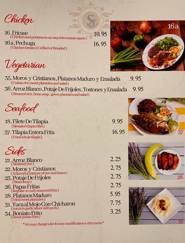 Solé Gourmet Menu