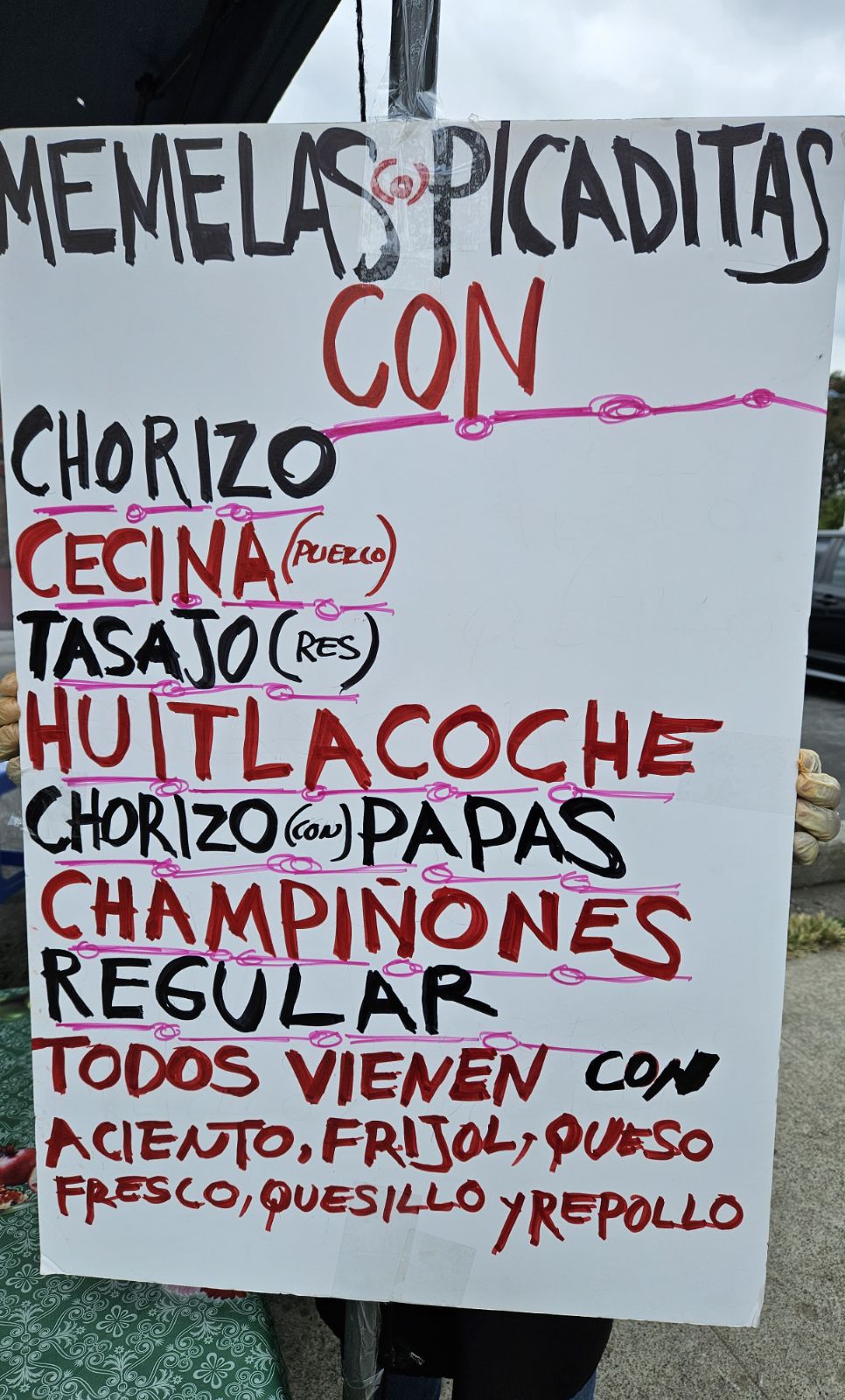 Tlayudas El Chapulin Oaxaqueño Menu