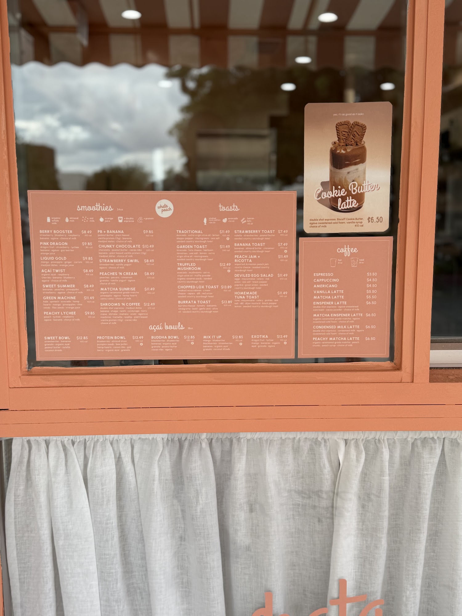 Whata Peach Menu