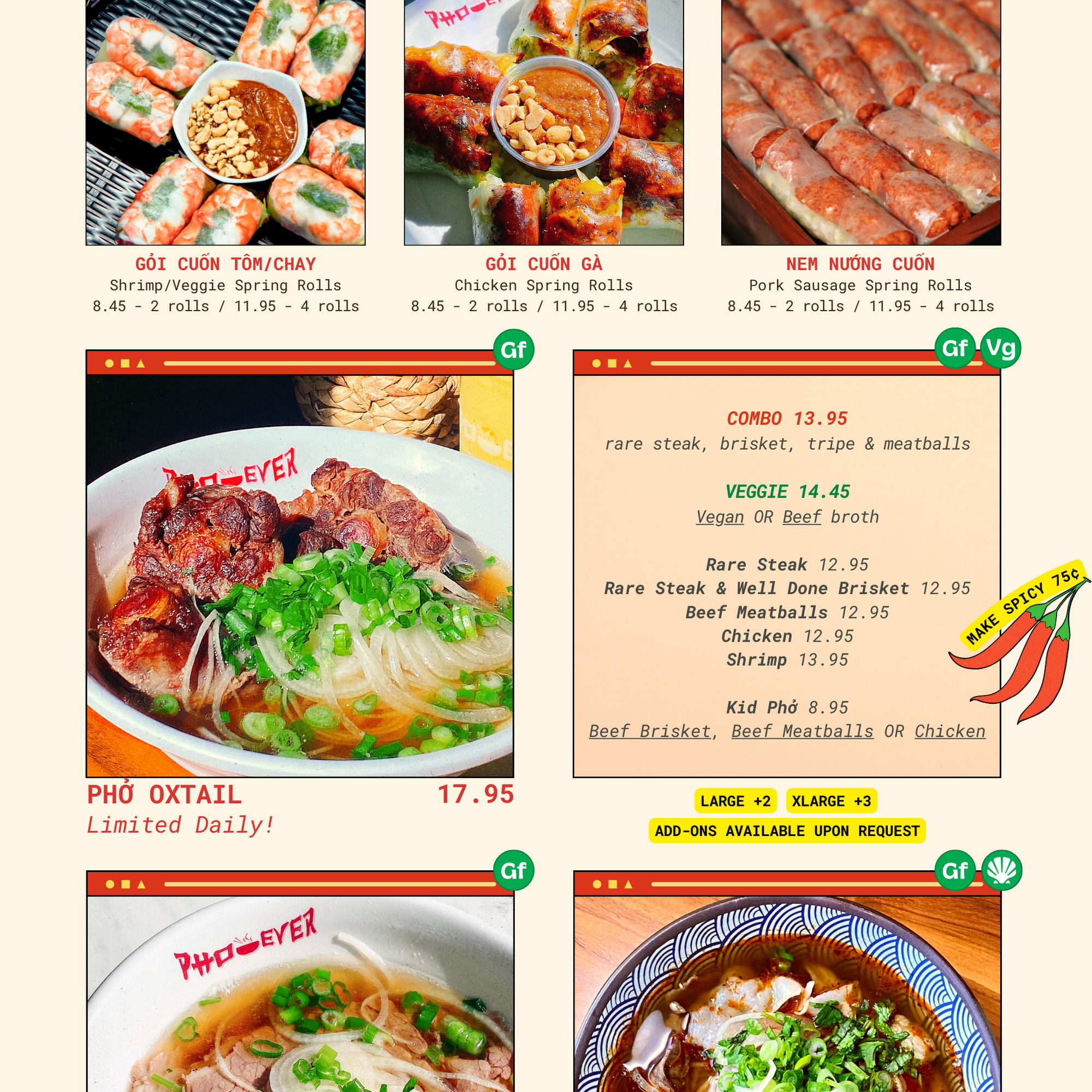Vui Ve - North Hollywood Menu