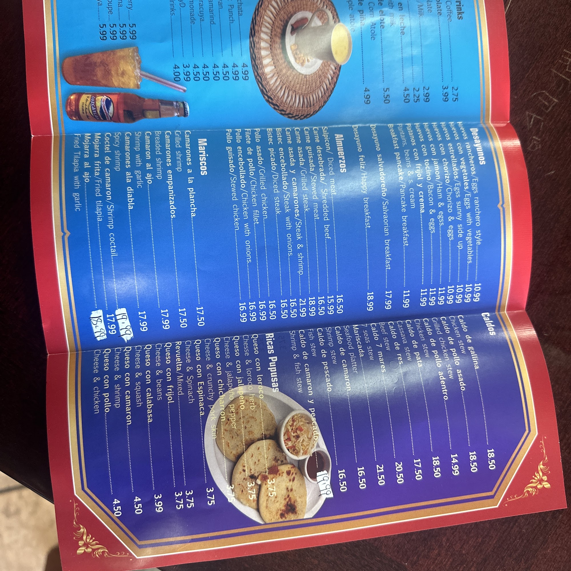 Vicki’s Place Menu