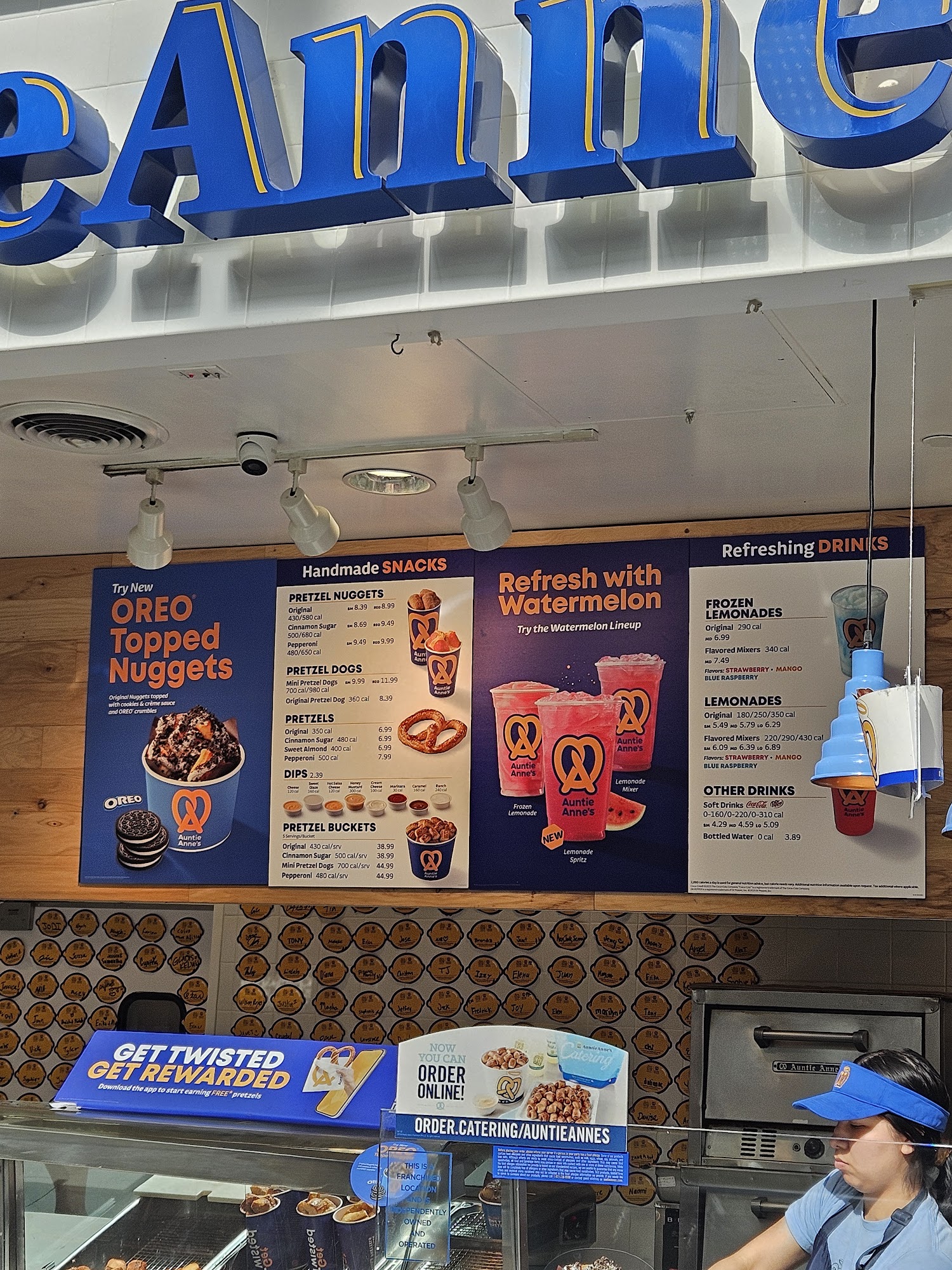 Auntie Anne's Menu