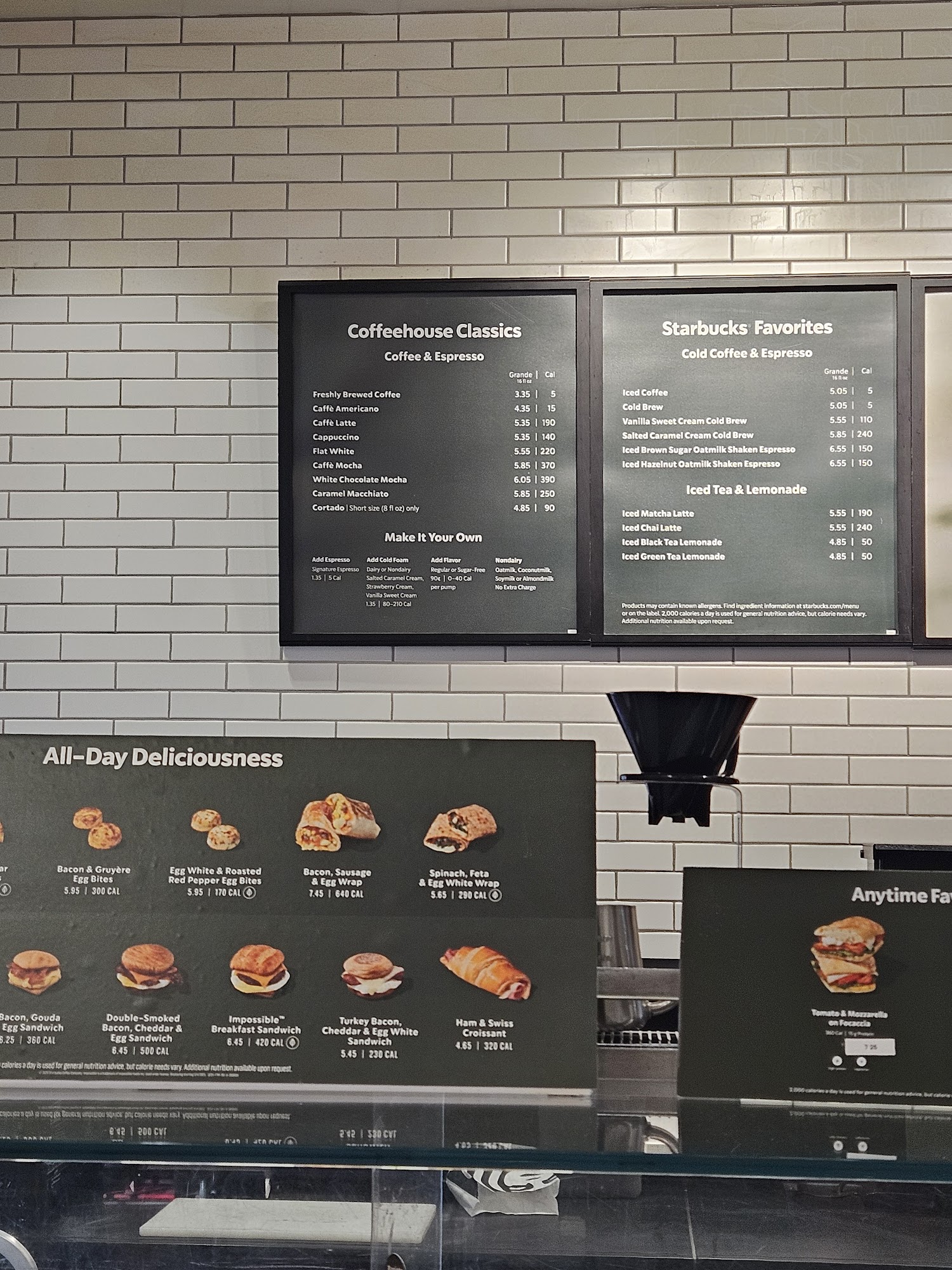 Starbucks Menu