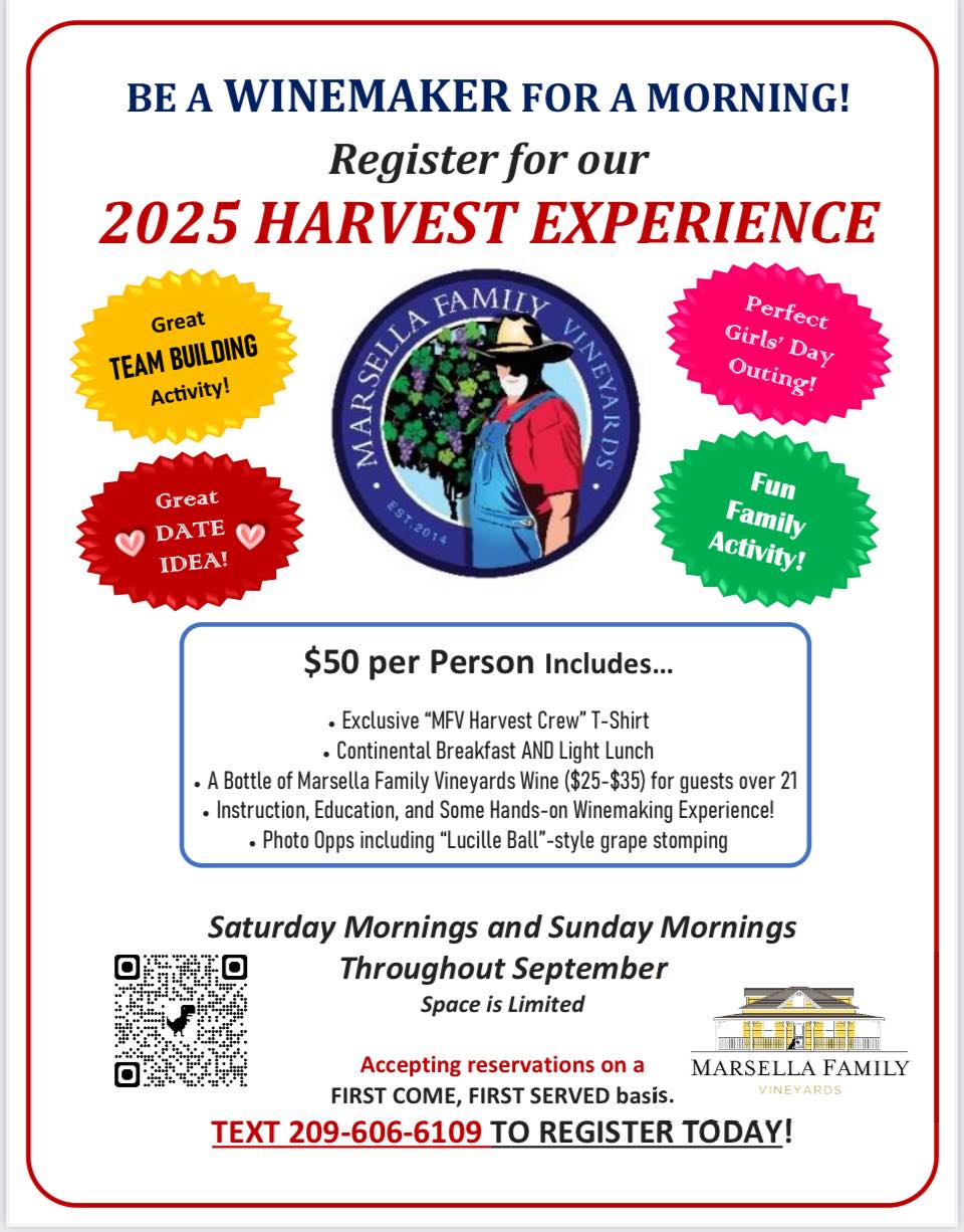 Marsella Family Vineyards Menu