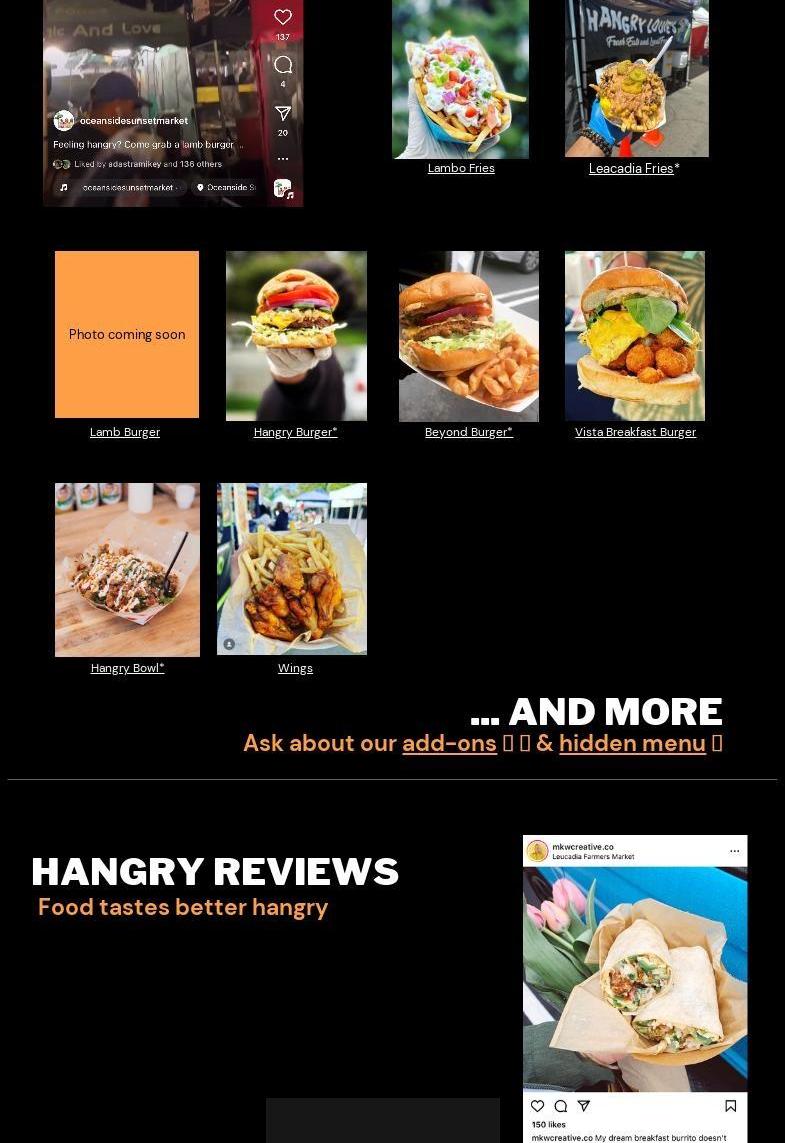 Hangry Louies Menu