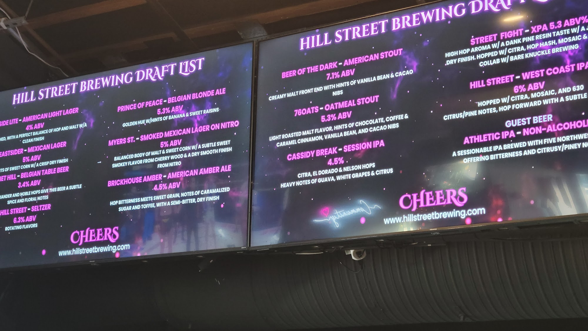 Hill Street Brewing Co Menu