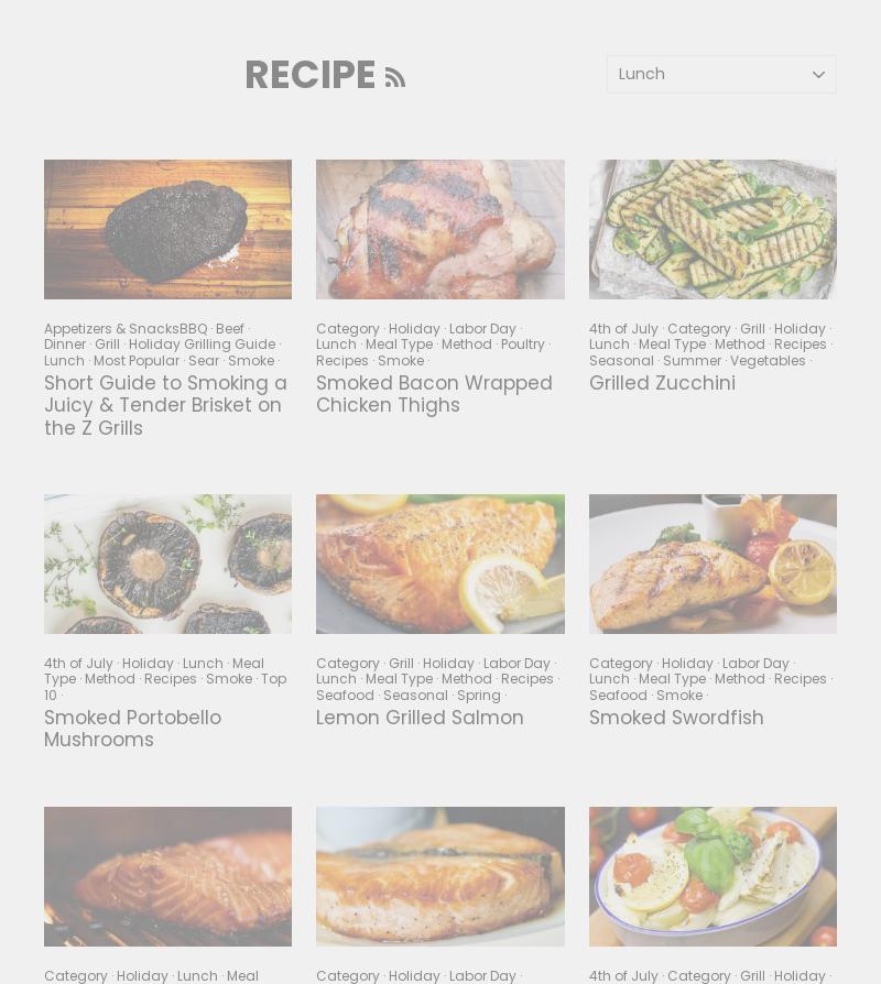 Z Grills Sales Center Menu