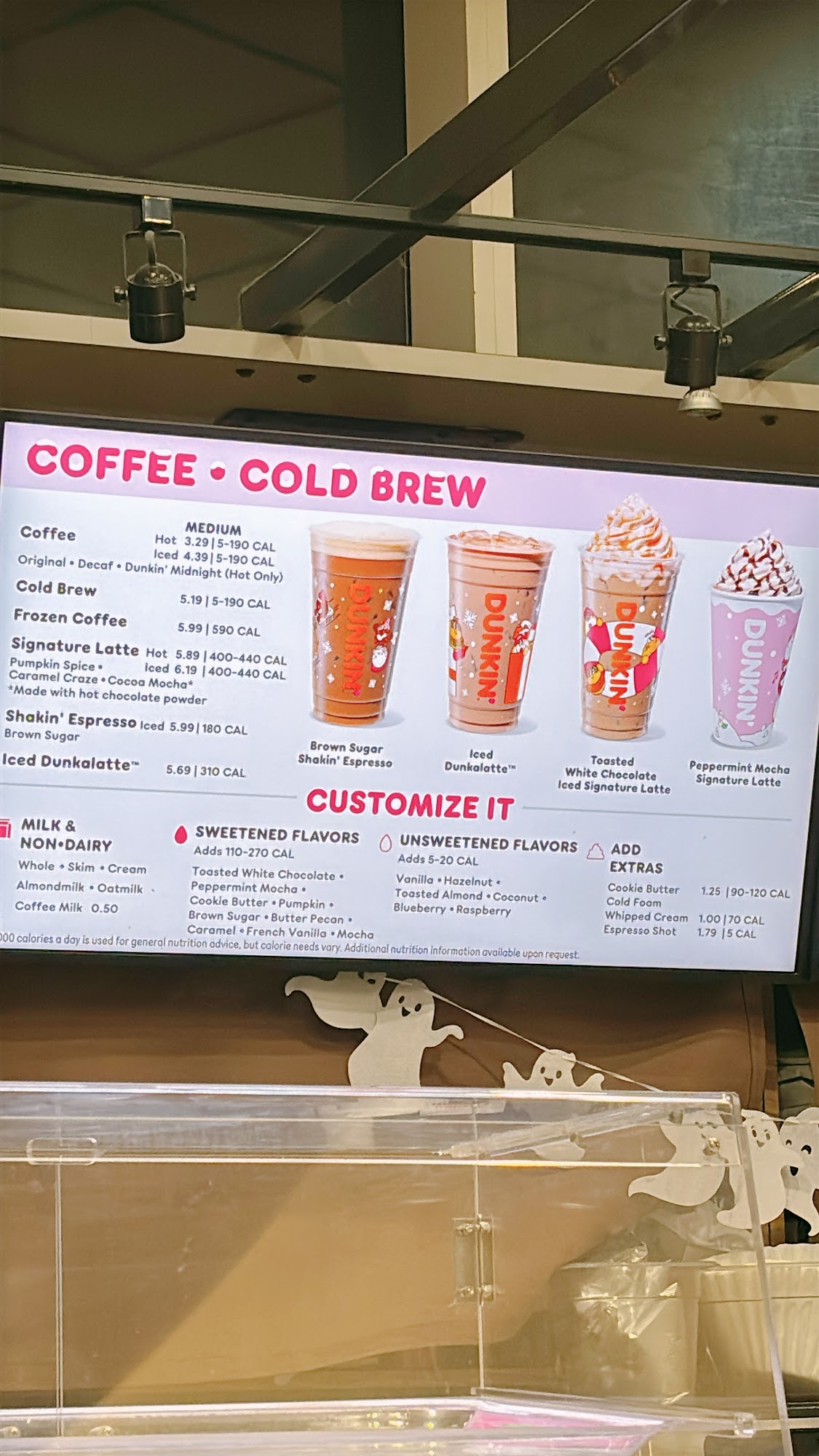 Dunkin' Menu
