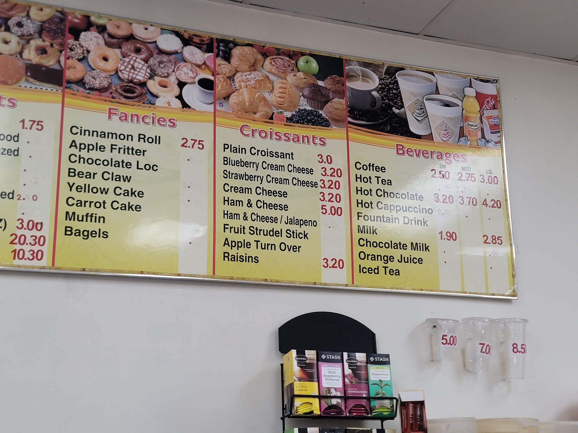 LP Coffee & Donuts Menu