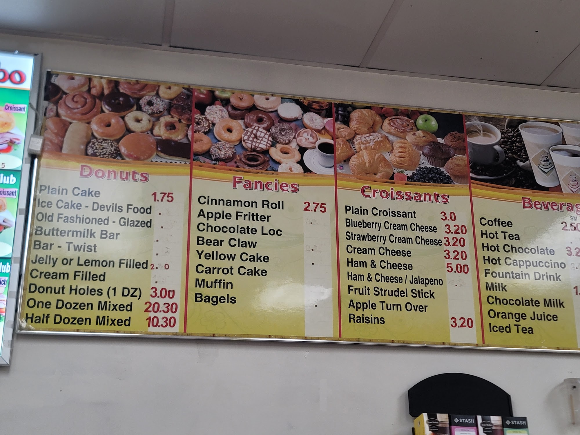 LP Coffee & Donuts Menu
