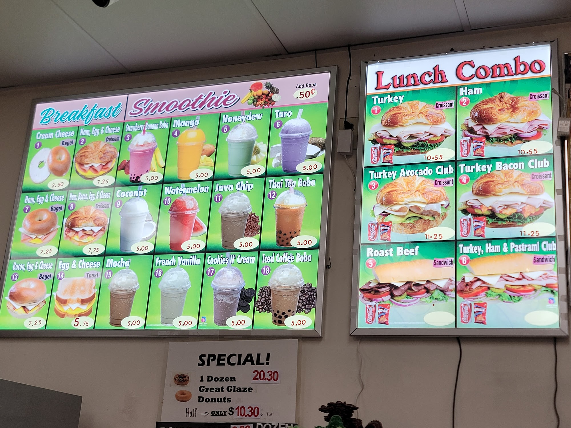 LP Coffee & Donuts Menu