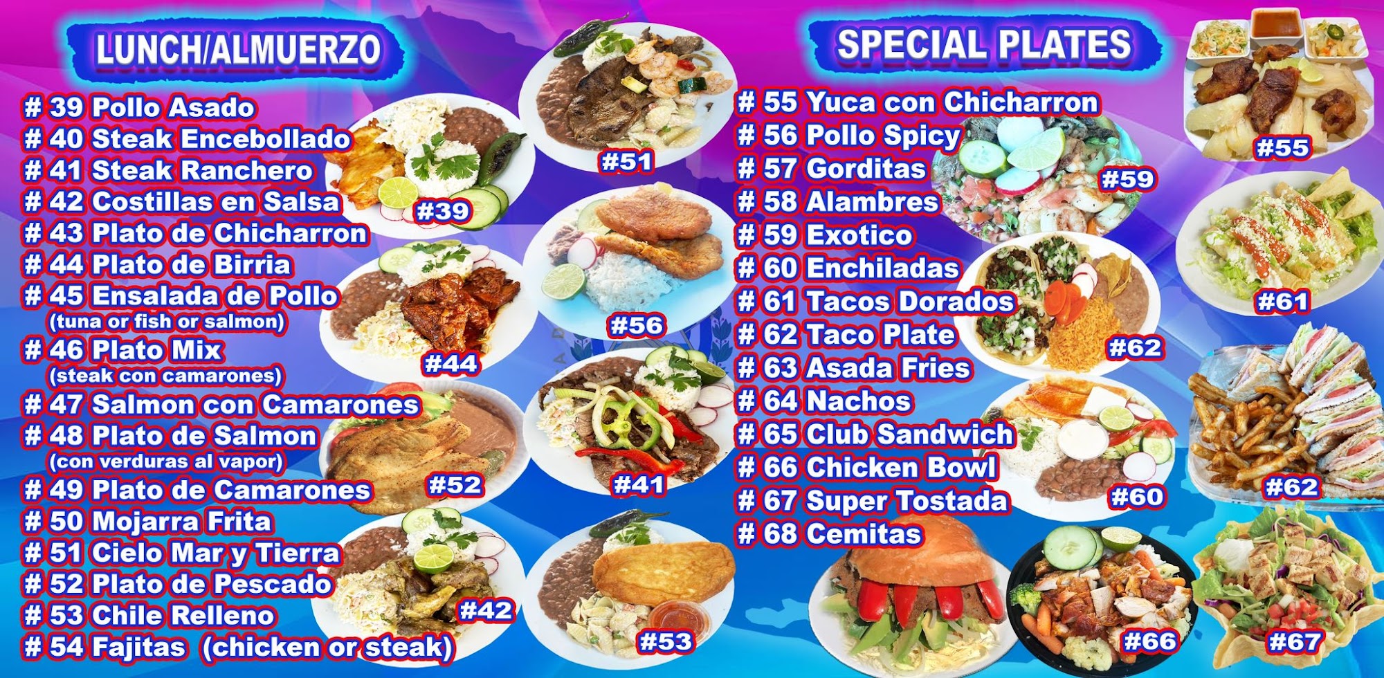 Glenda’s Catering Menu