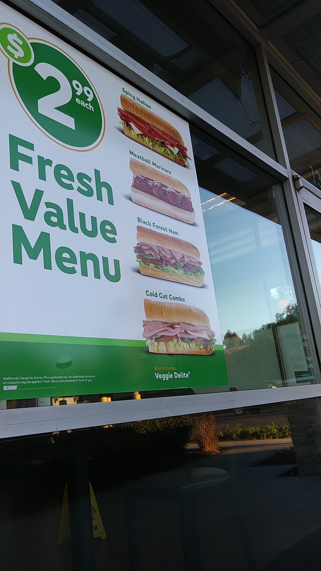 Subway Menu