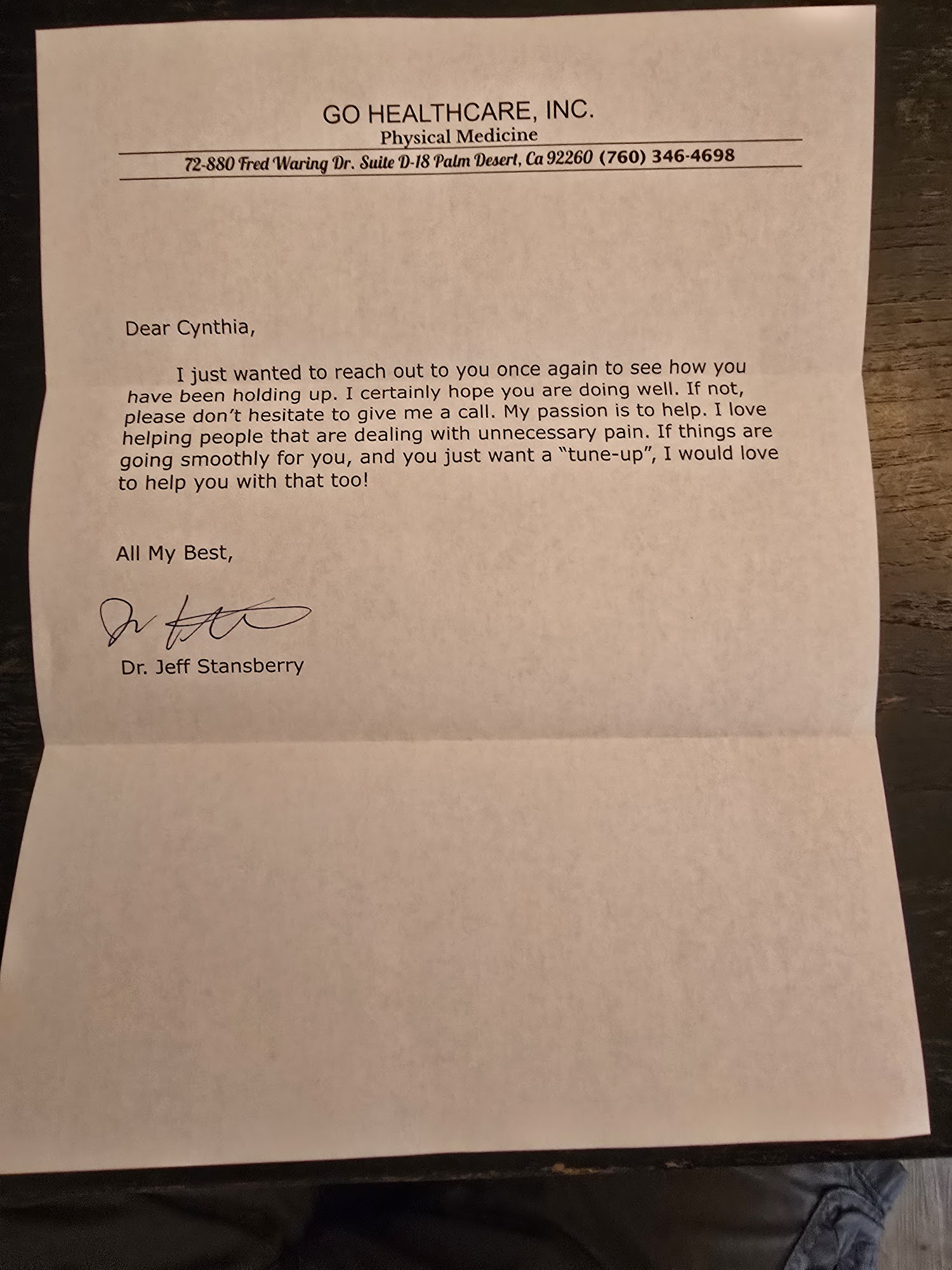 Jeffrey V. Stansberry, DC